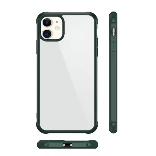 Szilikon áttetsző tok iPhone 11 Pro piros ütésálló kerettel- 2 kép