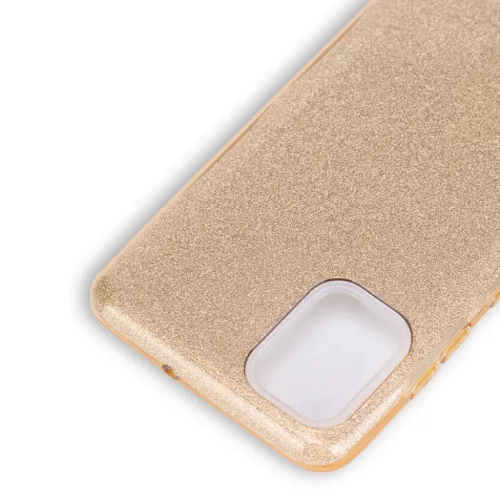 Samsung A51 tok arany SMD 3 rétegű TPU bling flitteres szilikon - 4 kép