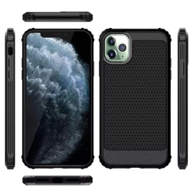 iPhone 11 Pro tok szénszál mintás rugged ütésálló- 3 kép