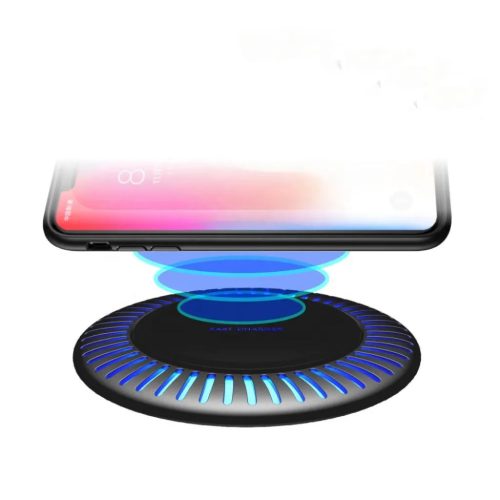 SMD FD-10W UFO vezeték nélküli QI gyors töltő, fekete 10W-0000000007729 1 kép