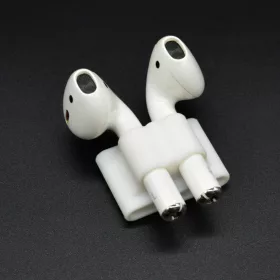SMD HH-06 Airpods tartó, óra pántra rögzíthető szilikon fehér s-0000000007785 1 kép