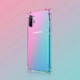   SMD Samsung Galaxy Note 10 N10-001 tok áttetsző, halványkék-rózsaszín átmentettel, ütésvédelemmel