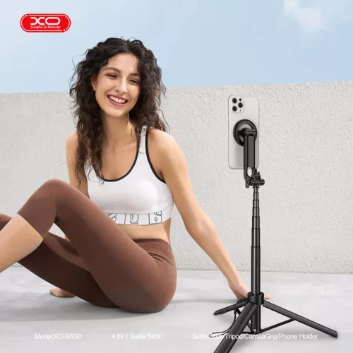 XO SS30 mágneses Bluetooth szelfibot állvánnyal, MagSafe, fekete, 1-6975837587885 6 kép