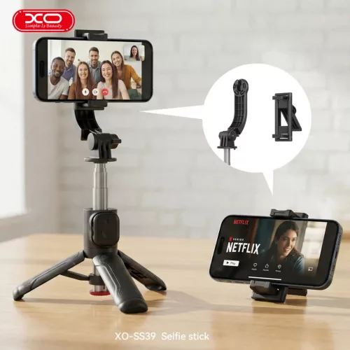XO SS39 Bluetooth szelfibot és állvány fekete, 70 cm-6975837589827 7 kép