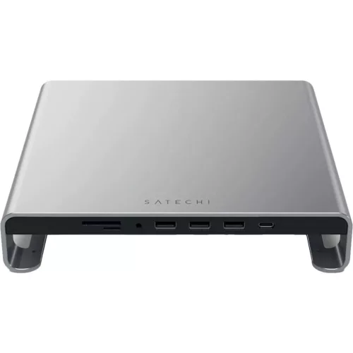 Satechi Alumínium iMac- és kijelzőállvány HUB asztroszürke (ST-A-879961007973 3 kép