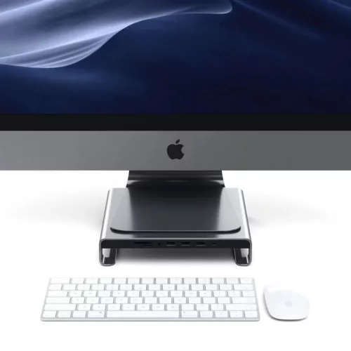 Satechi Alumínium iMac- és kijelzőállvány HUB asztroszürke (ST-A-879961007973 4 kép