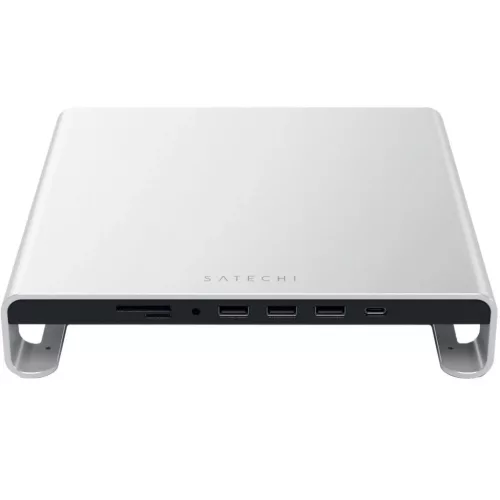Satechi Alumínium iMac- és kijelzőállvány HUB ezüst (ST-AMSHS)-879961007966 3 kép