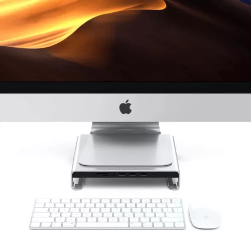 Satechi Alumínium iMac- és kijelzőállvány HUB ezüst (ST-AMSHS)-879961007966 6 kép