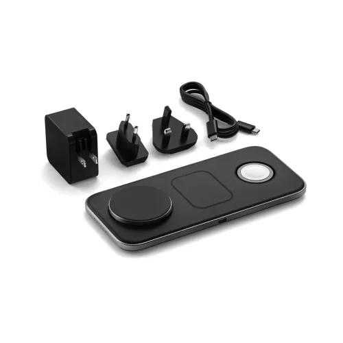 Satechi Qi2 trio vezeték nélküli töltőpad - űrszürke-810086361861 5 kép