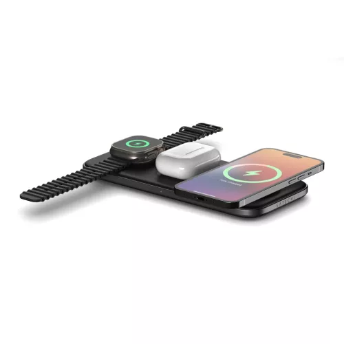 Satechi Qi2 trio vezeték nélküli töltőpad - űrszürke-810086361861 9 kép