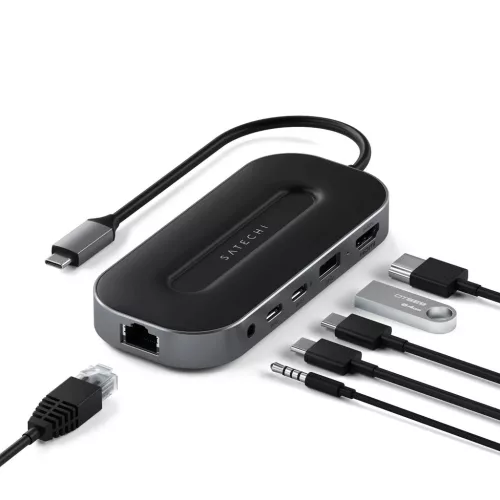 Satechi USB-4 többportos adapter, HUB elosztó W2.5G Ethernet (1xHDMI-810086360512 6 kép