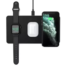   Satechi Trio vezeték nélküli töltőpad, töltőállomás fekete (Apple Watch, Airpods, iPhone) (ST-X3TWCPM)