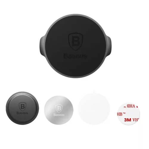 Baseus Small Ears Öntapadós mágneses autós telefontartó fekete (S-6953156253100 2 kép