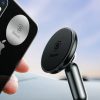 Baseus Bullet mágneses műszerfalra rögzíthető autós telefontartó fekete színben (SUYZD-01) 7 kép