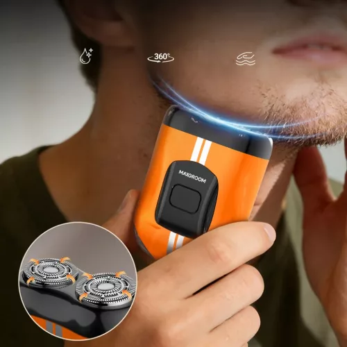 MAXGROOM M-501 elektromos borotva - narancssárga-5907769388798 5 kép
