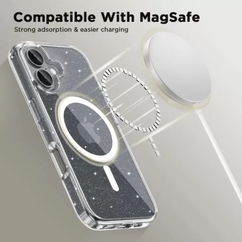 Tech-protect Flexair Hybrid Magsafe Iphone 16 Glitter Tok-5906302311422 2 kép