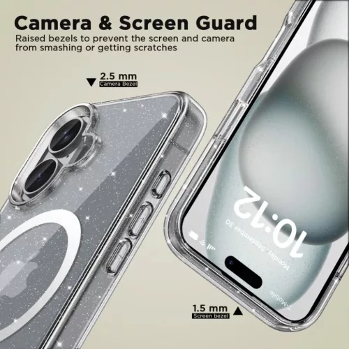 Tech-protect Flexair Hybrid Magsafe Iphone 16 Glitter Tok-5906302311422 3 kép