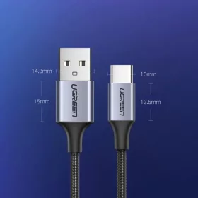 Ugreen US288 USB-A - USB-C QC 3.0 3A 2m kábel, szürke-6957303804405 2 kép