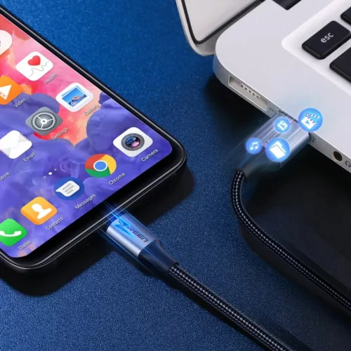 Ugreen US288 USB-A - USB-C QC 3.0 3A 2m kábel, szürke-6957303804405 3 kép