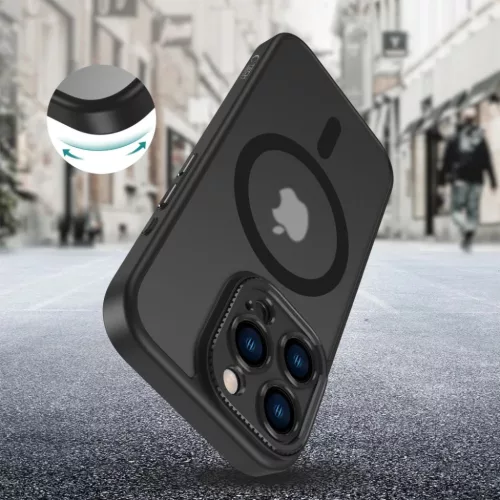 Tech-protect Magcam Magsafe Iphone 16 Pro Max Matt Fekete Tok-5906302311699 3 kép