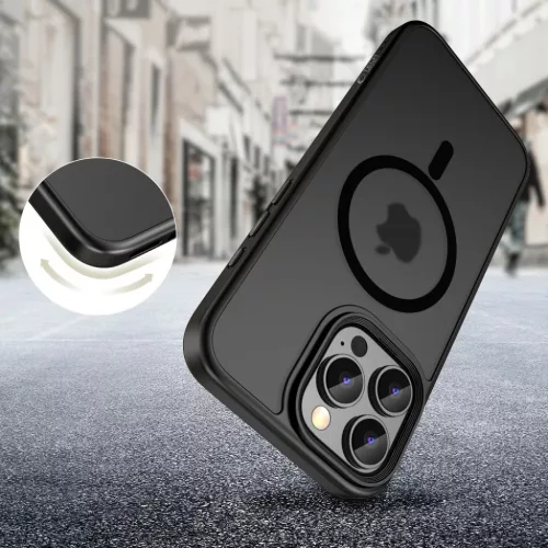 Tech-protect Magmat Magsafe Iphone 16 Pro Matt Fekete Tok-5906302311101 2 kép