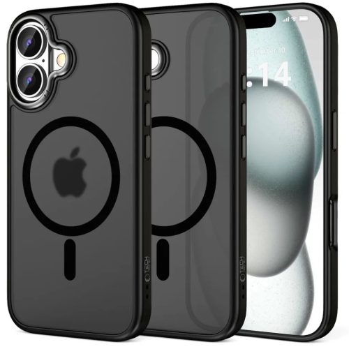 Tech-protect Magedge Magsafe Iphone 16 Matt Fekete/gunmetal Tok-5906302311170 1 kép