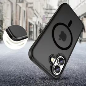 Tech-protect Magmat Magsafe Iphone 16 Matt Fekete Tok-5906302311088 2 kép