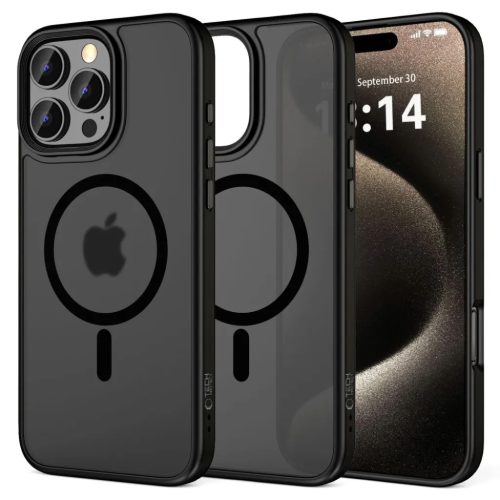 Tech-protect Magmat Magsafe Iphone 16 Pro Max Matt Fekete Tok-5906302311118 1 kép