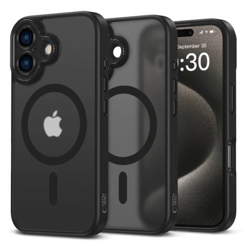 Tech-protect Magcam Magsafe Iphone 16 Matt Fekete Tok-5906302311668 1 kép