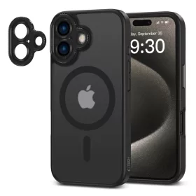 Tech-protect Magcam Magsafe Iphone 16 Matt Fekete Tok-5906302311668 2 kép