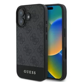    iPhone 16 Plus GUESS tok GUHCP16MG4GLGR (PC/TPU 4G PU Bottom Stripe) szürke