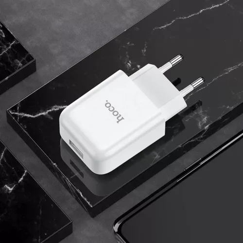 HOCO utazó töltő USB A 2A N2 fehér-6931474746108 3 kép