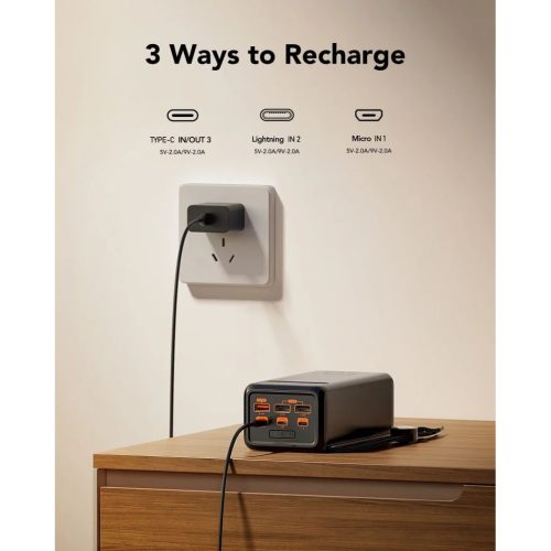 VEGER powerbank 50 000 mAh PD QC3.0 5A 22,5W Tank Lite (W5001) fekete-6970453555447 5 kép