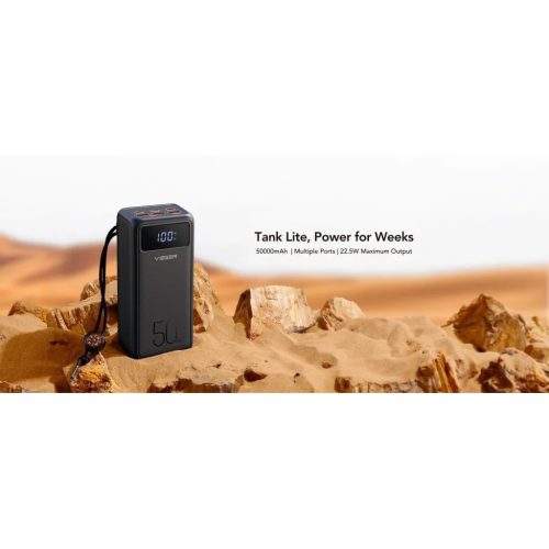 VEGER powerbank 50 000 mAh PD QC3.0 5A 22,5W Tank Lite (W5001) fekete-6970453555447 9 kép