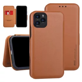 UNIQ iPhone 11 Pro fliptok kártyatartóval világos barna-8719273210215 1 kép