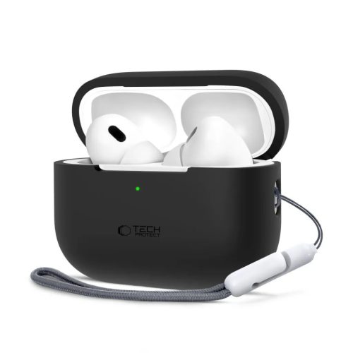 Tech-protect Silicone Apple Airpods Pro 1 / 2 Fekete-5906302313655 1 kép