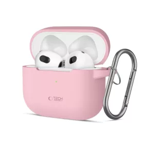Tech-protect Szilikon Akasztós Apple Airpods 3 Tok Púderrózsaszín-5906302375127 1 kép