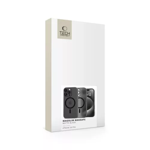 Tech-protect Vékony Magszlim Magsafe Iphone 16 Pro Matte/fekete Tok-5906302311248 2 kép