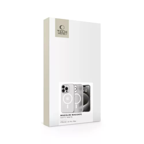 Tech-Protect MAGSLIM MAGSZÉF IPHONE 16 PRO MAX MATT/FEHÉR tok-5906302311293 2 kép