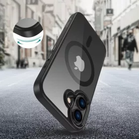 Tech-protect Magmat Magsafe Iphone 16 Fekete/átlátszó Tok-5906302311125 2 kép