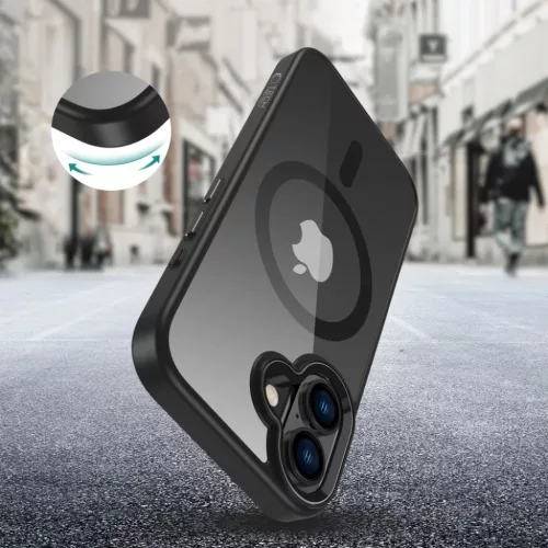 Tech-protect Magmat Magsafe Iphone 16 Fekete/átlátszó Tok-5906302311125 2 kép