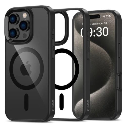 Tech-protect Magmat Magsafe Iphone 16 Pro Max Fekete/átlátszó Tok