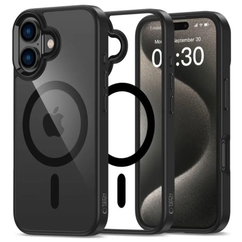 Tech-protect Magmat Magszéf Iphone 16 Plus Tok Fekete/átlátszó-5906302311132 1 kép