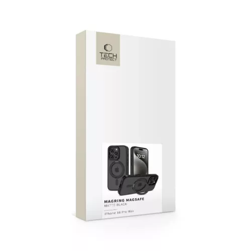 Tech-protect Magring Magsafe Iphone 16 Pro Max Matt Fekete Tok-5906302311576 7 kép