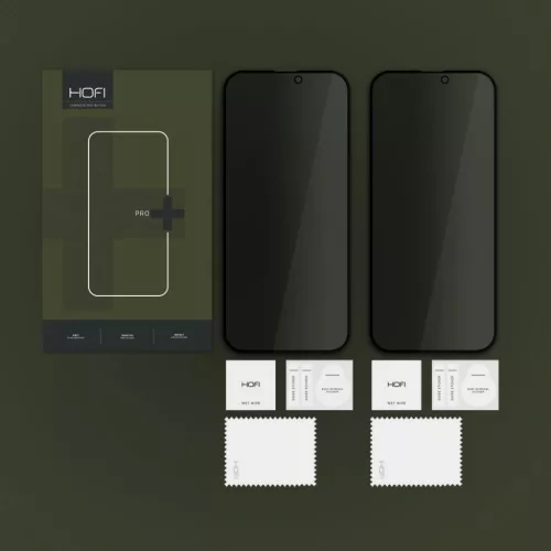 Hofi Anti Spy Glass Pro+ 2 darabos Privacy üvegfólia iPhone 16 Pro k-5906302310883 6 kép