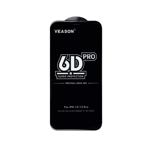 6D Pro Veason üveg - iPhone 16 Pro fekete üvegfólia-5903396314988 5 kép