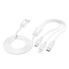HOCO kábel 3 az 1-ben USB A - Lightning / Micro USB / Type-C 2A X76 1 m fehér