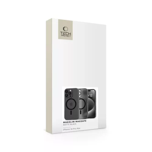 Tech-protect Magslim Magsafe Iphone 16 Pro Max Matt/fekete Tok-5906302311255 5 kép