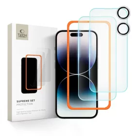 Tech-Protect Supreme készlet 3-csomag iPhone 16 átlátszó üvegfól-5906302310906 1 kép