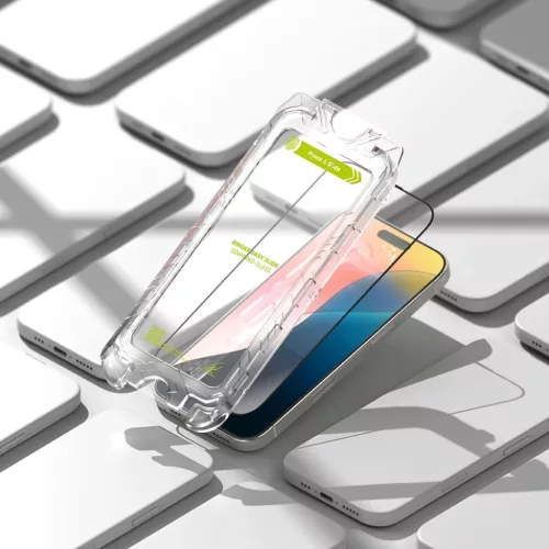 Ringke Easy Slide 2-pack edzett üveg iPhone 16 Pro Max fekete üvegf�-8809961789717 7 kép